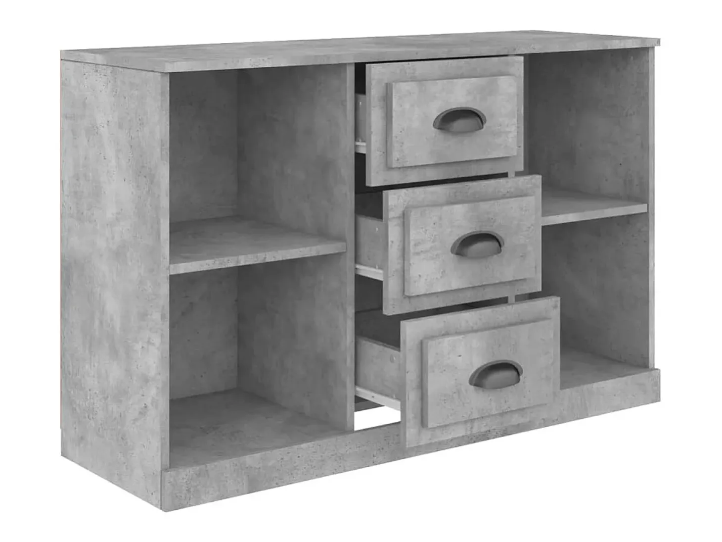 Aparador buffet cómoda mueble mueble de almacenaje organizador cocina salón salón 104,5 x 35,5 x 67,5 cm madera contrachapada gris 02_0031843
