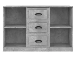 Aparador buffet cómoda mueble mueble de almacenaje organizador cocina salón salón 104,5 x 35,5 x 67,5 cm madera contrachapada gris 02_0031843