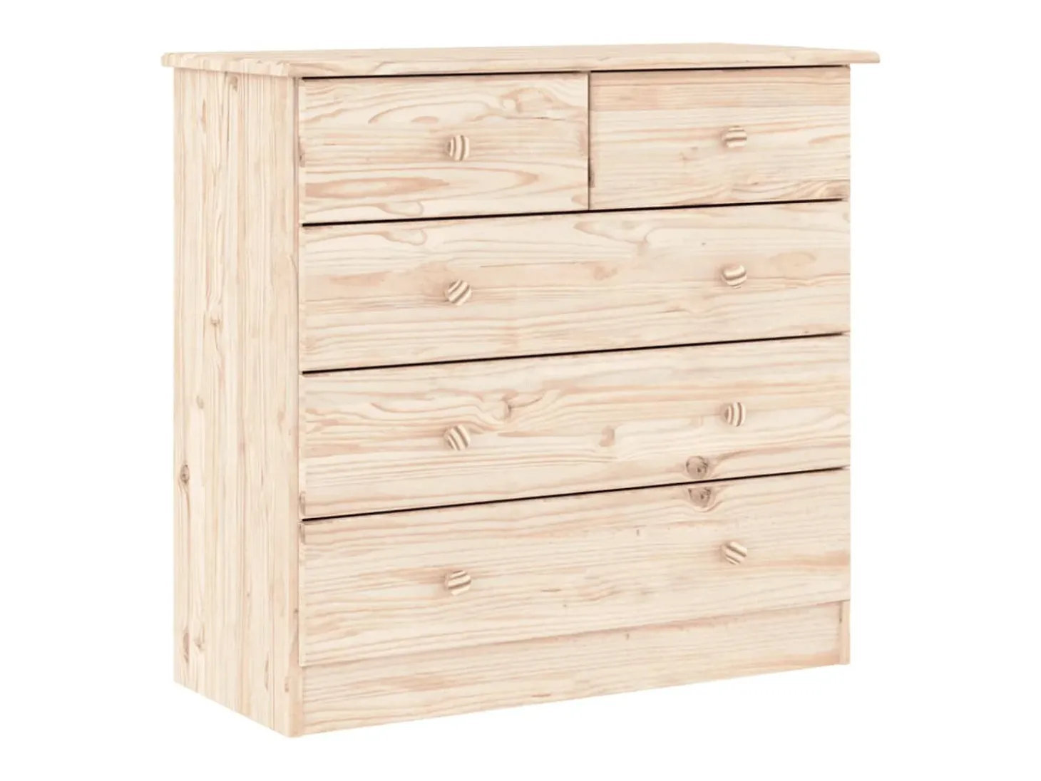 Aparador buffet cómoda mueble almacenaje organizador cocina salón salón ALTA 77 x 35 x 165 cm madera maciza de pino marrón 02_0029673