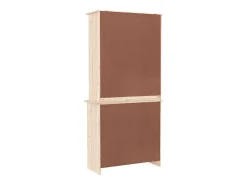 Aparador buffet cómoda mueble almacenaje organizador cocina salón salón ALTA 77 x 35 x 165 cm madera maciza de pino marrón 02_0029673