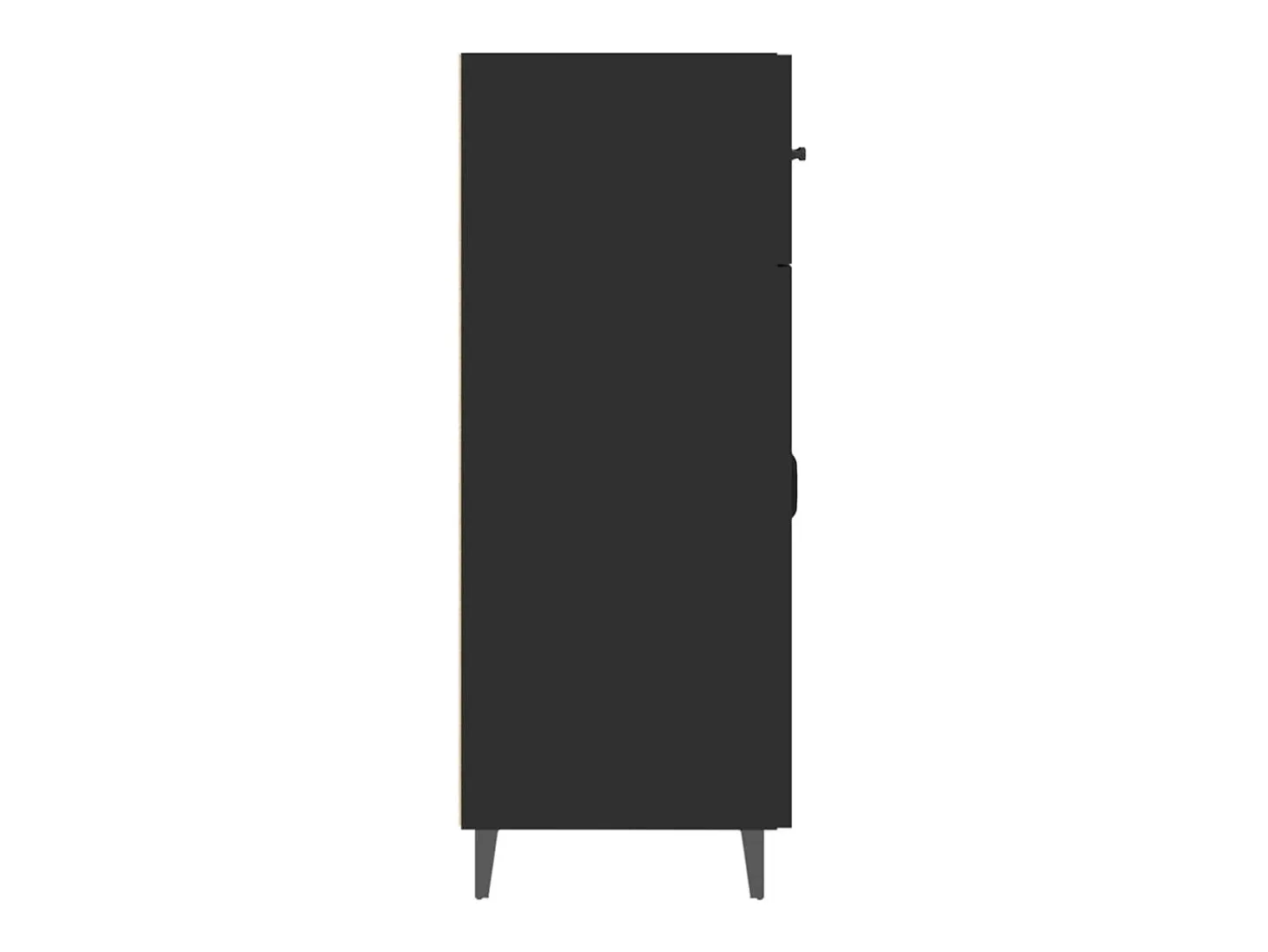 Aparador buffet cómoda mueble mueble de almacenaje organizador cocina salón salón 69,5 x 34 x 90 cm madera contrachapada negra 02_0036066