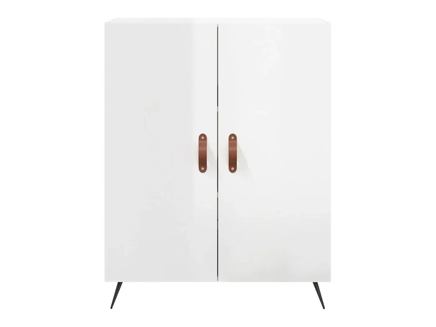 Aparador buffet cómoda mueble almacenaje organizador cocina salón brillante 69,5 x 34 x 90 cm madera contrachapada blanco 02_0030732
