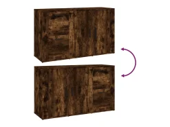 Aparador buffet cómoda mueble mueble de almacenaje organizador cocina salón salón 100 x 33 x 59,5 cm madera contrachapada marrón 02_0030826