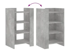 Aparador buffet cómoda mueble mueble de almacenaje organizador cocina salón salón 45 x 35 x 75 cm madera contrachapada gris 02_0031939