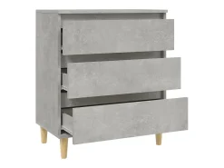 Aparador buffet cómoda mueble mueble de almacenaje organizador cocina salón salón 60 x 35 x 70 cm madera contrachapada gris 02_0031979