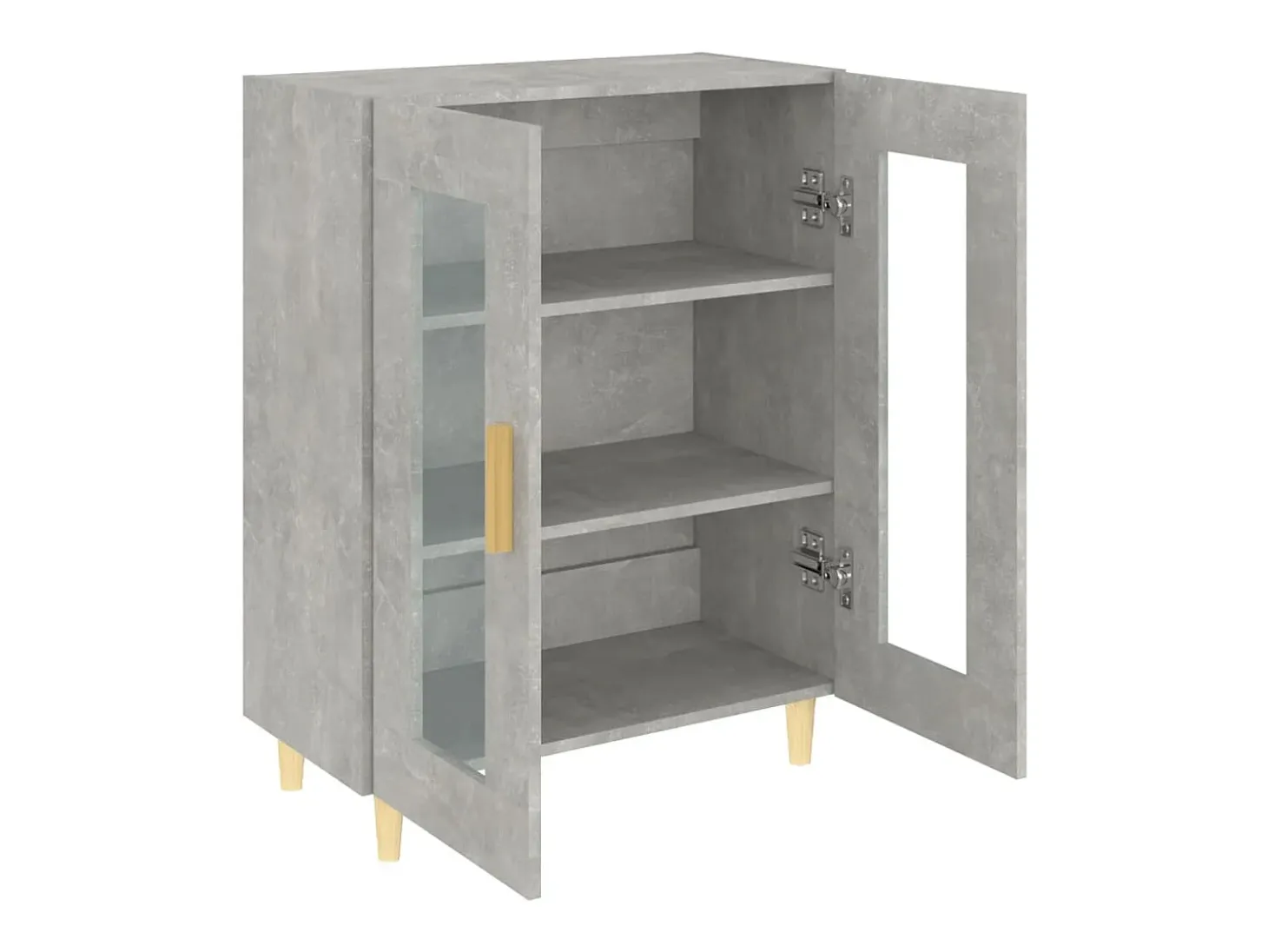 Aparador buffet cómoda mueble mueble de almacenaje organizador cocina salón salón 69,5 x 34 x 90 cm madera contrachapada gris 02_0032038