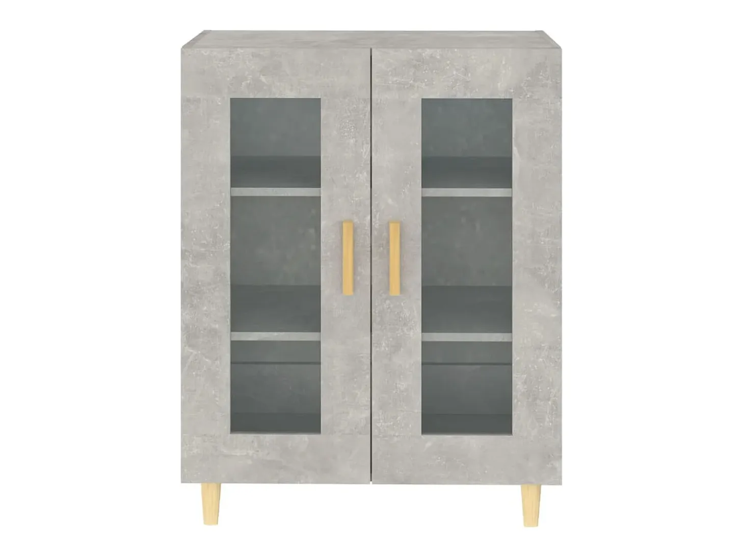Aparador buffet cómoda mueble mueble de almacenaje organizador cocina salón salón 69,5 x 34 x 90 cm madera contrachapada gris 02_0032038