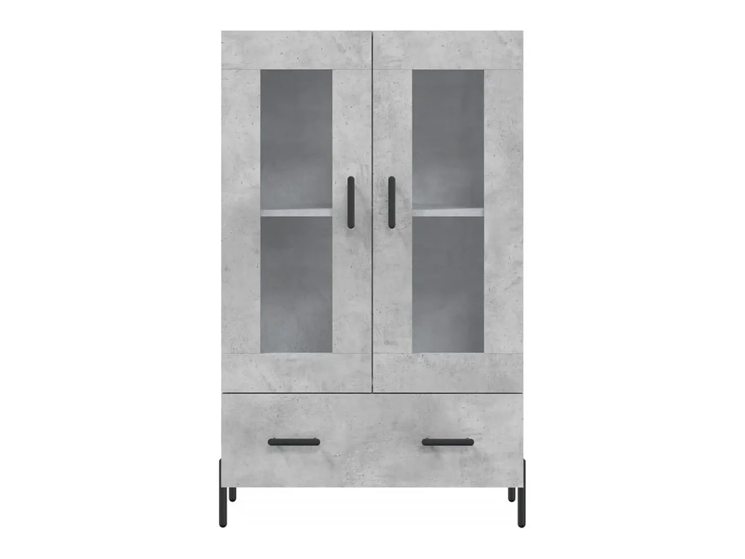 Aparador buffet cómoda mueble mueble de almacenamiento organizador cocina salón salón alto 69,5 x 31 x 115 cm madera contrachapada gris 02_0034472