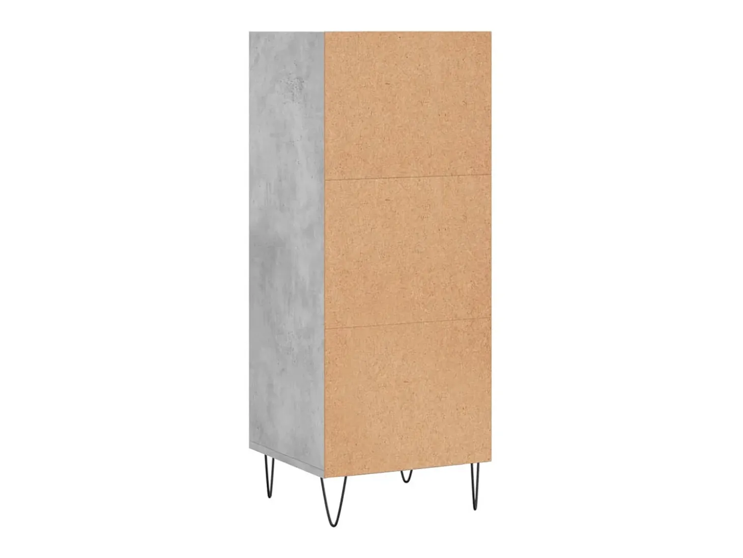 Aparador buffet cómoda mueble mueble de almacenaje organizador cocina salón salón 34,5 x 32,5 x 90 cm madera contrachapada gris 02_0031865