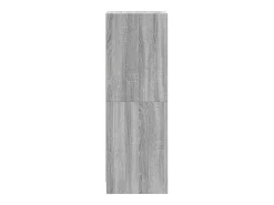 Aparador buffet cómoda mueble almacenaje organizador cocina salón salón con puertas de cristal Sonoma 35 x 37 x 109 cm gris 02_0030124