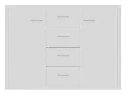 Aparador buffet cómoda mueble almacenaje organizador cocina salón salón 88 x 30 x 65 cm madera contrachapada blanco 02_0030524