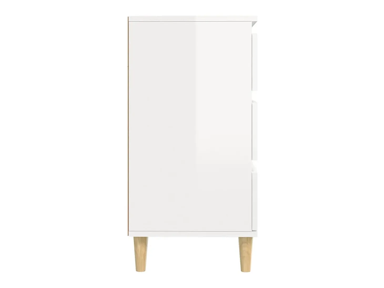 Aparador buffet cómoda mueble mueble de almacenaje organizador cocina salón salón brillante 60 x 35 x 70 cm madera contrachapada blanco 02_0030660