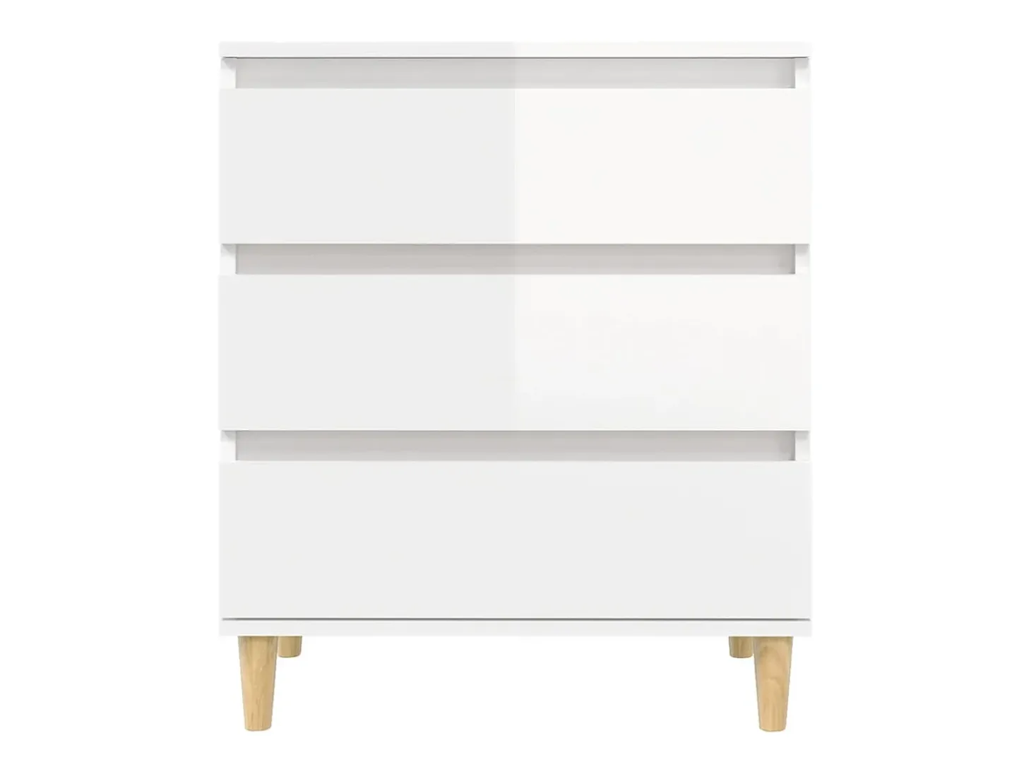 Aparador buffet cómoda mueble mueble de almacenaje organizador cocina salón salón brillante 60 x 35 x 70 cm madera contrachapada blanco 02_0030660