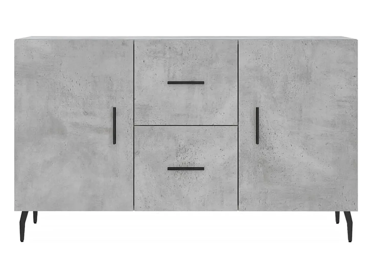 Aparador buffet cómoda mueble almacenaje organizador cocina salón salón 100 x 36 x 60 cm madera contrachapada gris 02_0031832