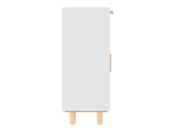 Aparador buffet cómoda mueble mueble organizador cocina salón salón 60 x 30 x 75 cm madera maciza de pino y ratán blanco natural 02_0030338