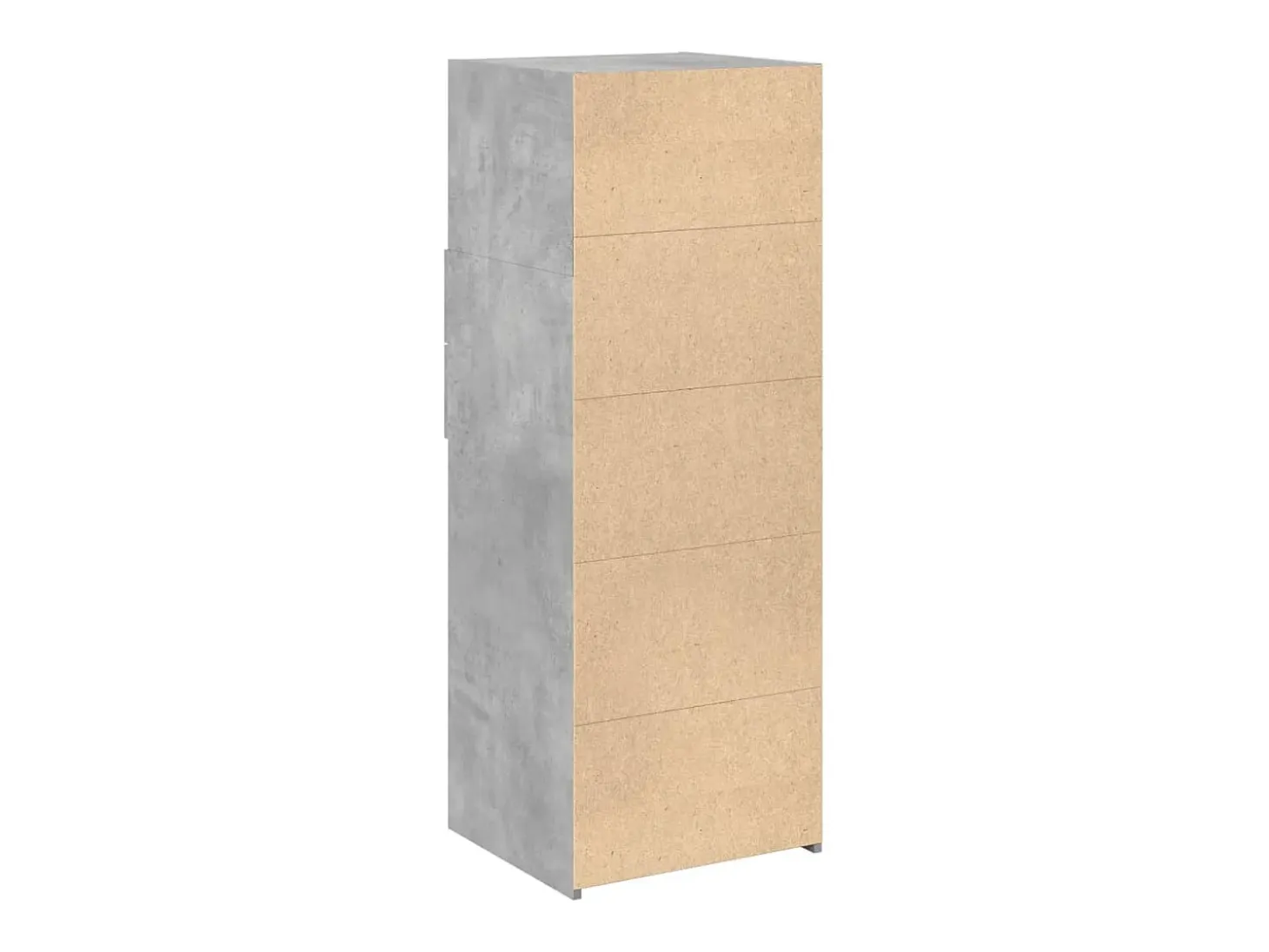 Aparador buffet cómoda mueble mueble de almacenaje organizador cocina salón salón alto 45 x 42,5 x 124 cm madera contrachapada gris 02_0034443