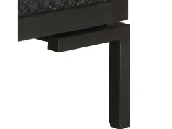 Aparador buffet cómoda mueble almacenaje organizador cocina salón salón 115 x 30 x 76 cm madera maciza de mango negro 02_0029526