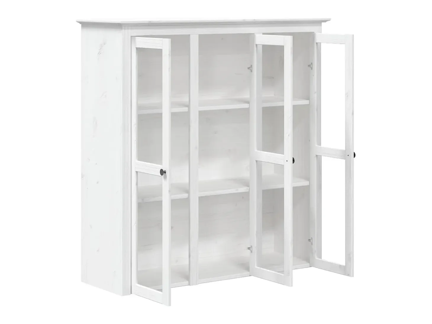 Aparador buffet cómoda mueble almacenaje organizador cocina salón salón BODO 115,5 x 43 x 200,5 cm madera maciza de pino blanco 02_0030799