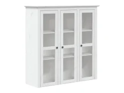 Aparador buffet cómoda mueble almacenaje organizador cocina salón salón BODO 115,5 x 43 x 200,5 cm madera maciza de pino blanco 02_0030799
