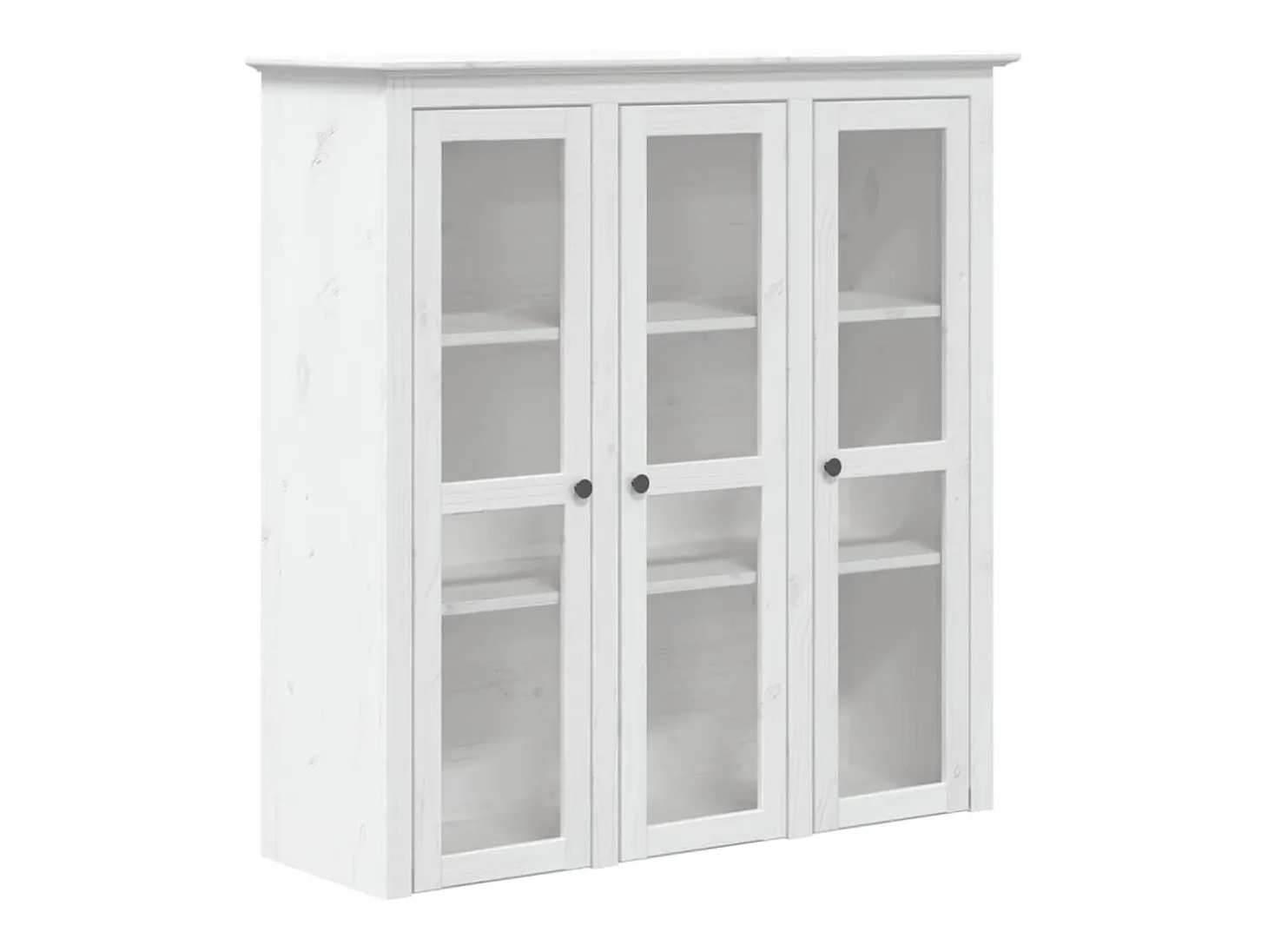 Aparador buffet cómoda mueble almacenaje organizador cocina salón salón BODO 115,5 x 43 x 200,5 cm madera maciza de pino blanco 02_0030799