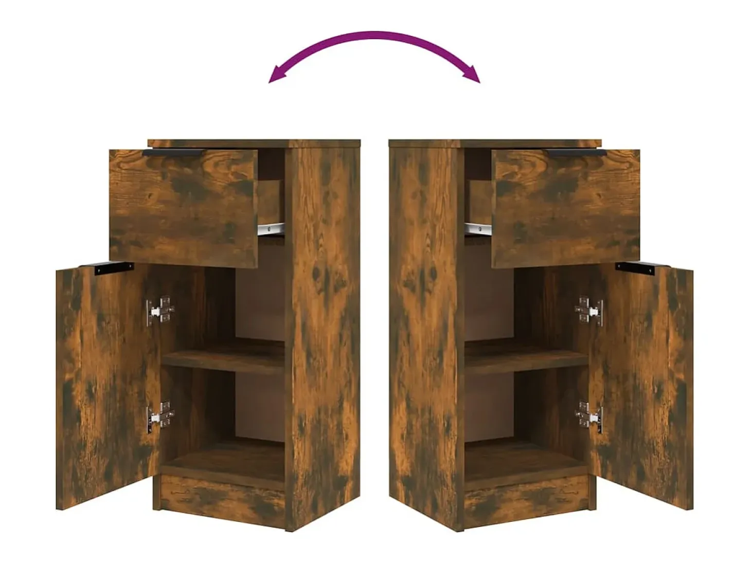 Aparador buffet cómoda mueble mueble de almacenaje organizador cocina salón salón 30 x 30 x 70 cm madera contrachapada marrón 02_0030869