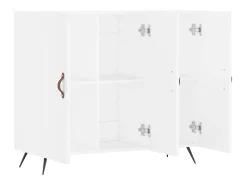 Aparador buffet cómoda mueble mueble de almacenaje organizador cocina salón salón 90 x 34 x 80 cm madera contrachapada blanco 02_0030536