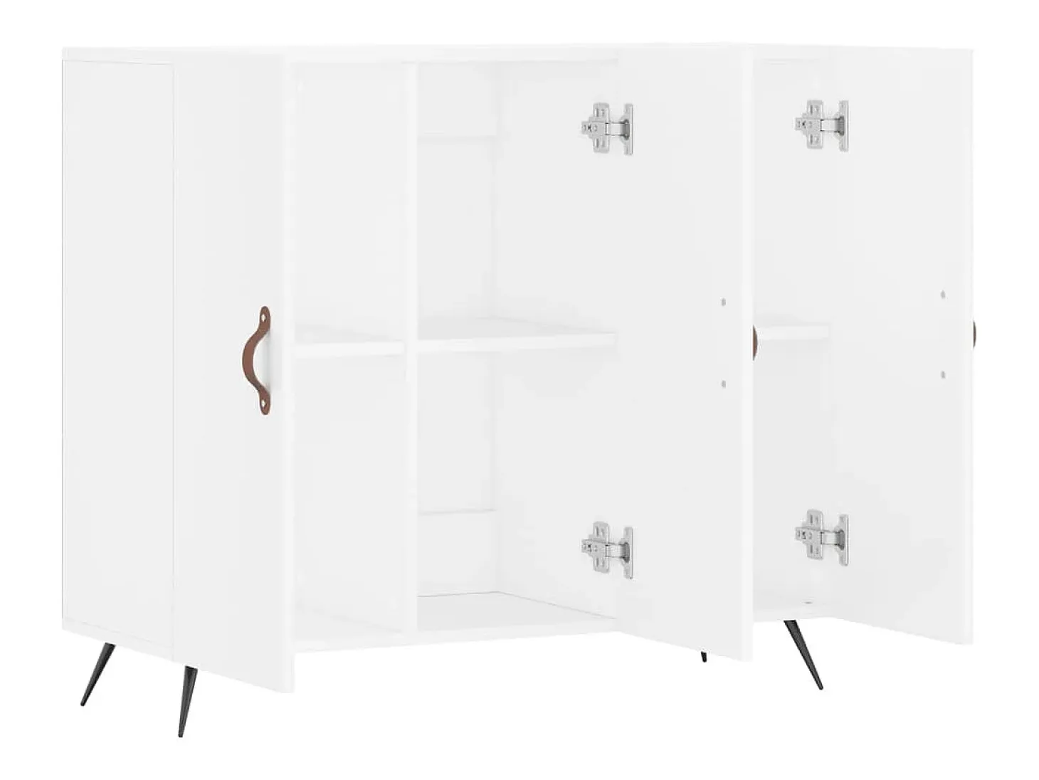 Aparador buffet cómoda mueble mueble de almacenaje organizador cocina salón salón 90 x 34 x 80 cm madera contrachapada blanco 02_0030536