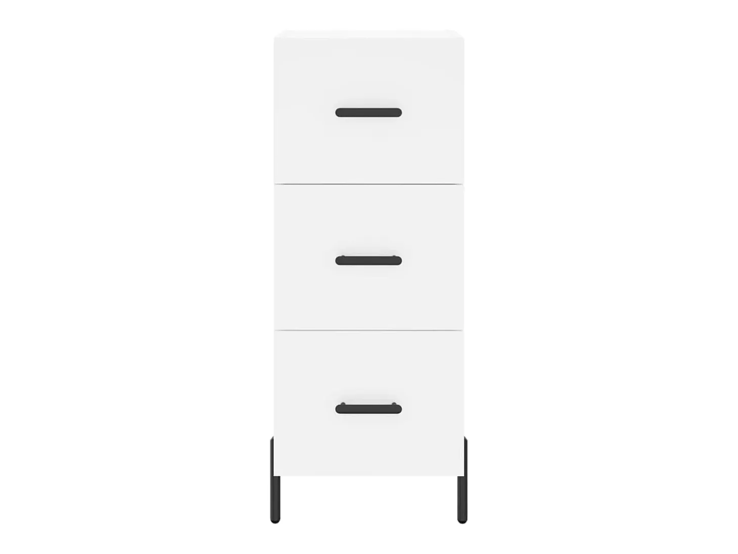 Aparador buffet cómoda mueble mueble de almacenaje organizador cocina salón salón 34,5 x 34 x 90 cm madera contrachapada blanco 02_0030258