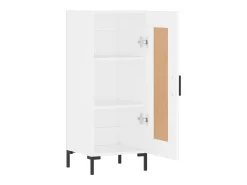 Aparador buffet cómoda mueble mueble de almacenamiento organizador cocina salón salón 34,5 x 34 x 90 cm madera contrachapada blanco 02_0030281