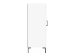 Aparador buffet cómoda mueble mueble de almacenamiento organizador cocina salón salón 34,5 x 34 x 90 cm madera contrachapada blanco 02_0030281