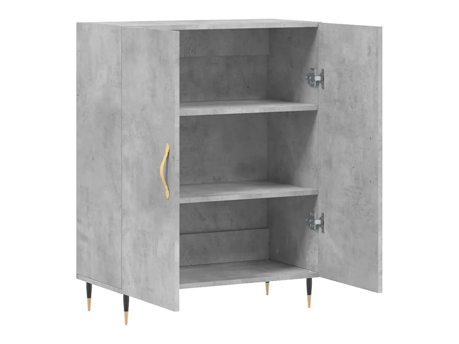 Aparador buffet cómoda mueble mueble de almacenamiento organizador cocina salón salón 69,5 x 34 x 90 cm madera contrachapada gris 02_0032064
