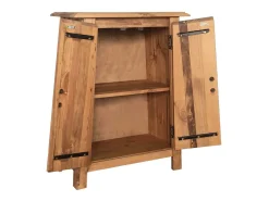 Aparador buffet mueble consola mueble auxiliar de baño pino macizo reciclado 80 cm marrón 4402240