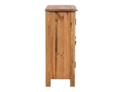 Aparador buffet mueble consola mueble auxiliar de baño pino macizo reciclado 80 cm marrón 4402240
