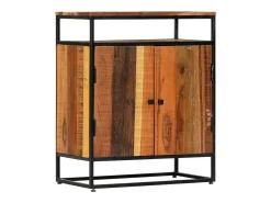 Aparador buffet mueble consola mueble de almacenamiento lateral 76 cm madera maciza recuperada y acero 4402059