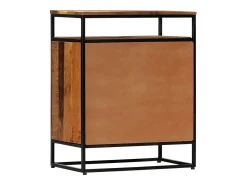 Aparador buffet mueble consola mueble de almacenamiento lateral 76 cm madera maciza recuperada y acero 4402059
