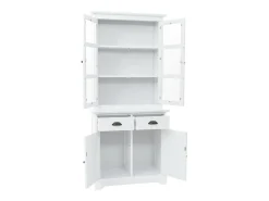 Aparador buffet mueble consola mueble de almacenaje mueble de porcelana con 4 puertas de MDF y madera de pino 180 cm 4402167