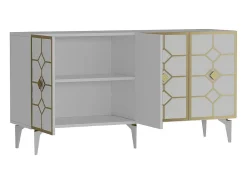 Aparador Cagla Blanco dorado150x79x40 cm