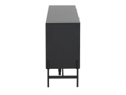 Aparador chapado en madera de fresno color negro con puertas en natural