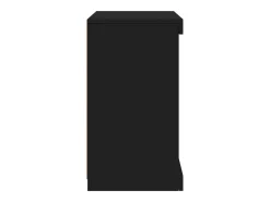 Aparador Cómoda Armario Armario Organizador Cocina Salón Salón con Luces LED 41 x 37 x 67 cm Negro 02_0030038