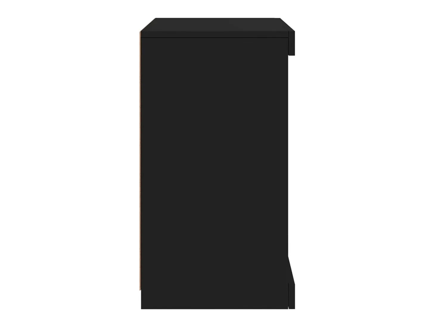 Aparador Cómoda Armario Armario Organizador Cocina Salón Salón con Luces LED 41 x 37 x 67 cm Negro 02_0030038