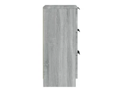 Aparador cómoda armario mueble organizador cocina salón salón juego de 2 sonoma 30 x 30 x 70 cm madera contrachapada gris 02_0036941