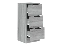 Aparador cómoda armario mueble organizador cocina salón salón juego de 2 sonoma 30 x 30 x 70 cm madera contrachapada gris 02_0036941
