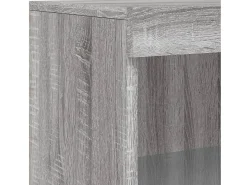 Aparador cómoda armario mueble organizador cocina salón salón con luces LED sonoma 60,5 x 37 x 100 cm gris 02_0030078