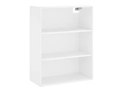 Aparador cómoda armario mueble organizador cocina salón salón 69,5 x 32,5 x 180 cm madera contrachapada blanca 02_0030400