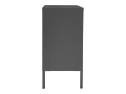 Aparador cómoda armario mueble organizador cocina salón salón 75 x 35 x 70 cm acero y vidrio templado antracita 02_0029711