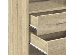 Aparador cómoda armario mueble organizador cocina salón salón alto sonoma 40 x 42,5 x 124 cm madera contrachapada marrón 02_0034060