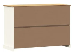 Aparador cómoda armario mueble organizador cocina salón salón con cajones 113 x 40 x 75 cm madera maciza de pino blanco 02_0030132