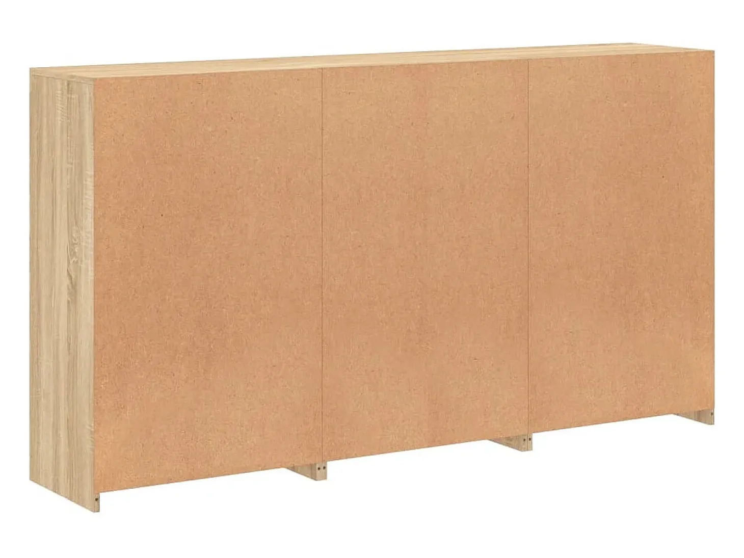 Aparador cómoda armario mueble organizador cocina salón salón con luces LED sonoma 181,5 x 37 x 100 cm marrón 02_0029948