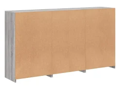 Aparador cómoda armario mueble organizador cocina salón salón con luces LED sonoma 181,5 x 37 x 100 cm gris 02_0030062