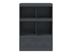 Aparador cómoda armario mueble organizador cocina salón salón alto 67 x 39 x 95 cm acero antracita 02_0032203